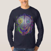 Fractal Dragon Flower Power T-shirt (Voorkant)