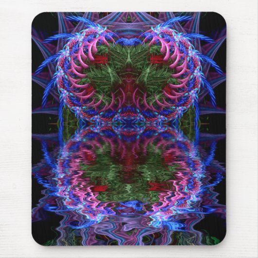 Fractal druppels Visionary Art Mousepad Muismat (Voorkant)