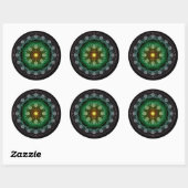 Fractal elegant ornament classic ronde sticker (Vel)