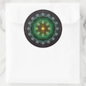 Fractal elegant ornament classic ronde sticker (Tas)