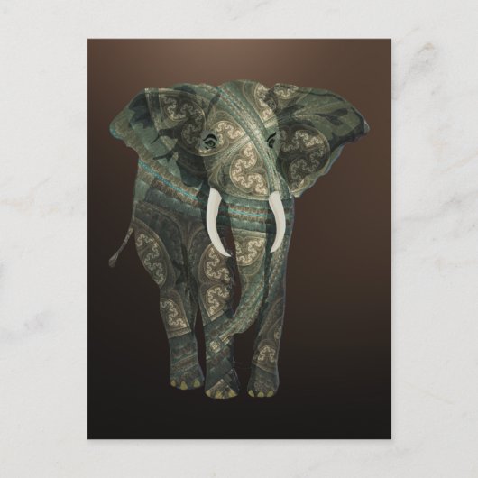 Fractal Elephant Briefkaart (Voorkant)