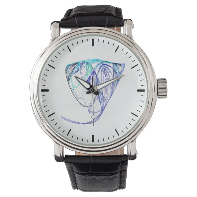 Fractal - Elephant Portrait Horloge (Voorkant)
