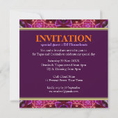 Fractal Embroidery mandala Party Invitation Kaart (Achterkant)