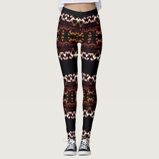 Fractal Etno aangepaste Leggings (Voorkant)