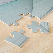 Fractal Evolution, Golden Turquoise Abstracte Art Legpuzzel (Zijkant)