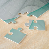 Fractal Evolution, Golden Turquoise Abstracte Art Legpuzzel (Zijkant)