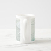 Fractal Evolution, Golden Turquoise Abstracte Art Porselein Kop (Achterkant)