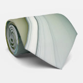 Fractal Evolution, Golden Turquoise Abstracte Art Stropdas (Opgerold)