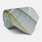 Fractal Evolution, Golden Turquoise Abstracte Art Stropdas (Opgerold)