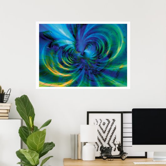 Fractal Fantasy 18 Poster (Thuiskantoor)