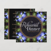 Fractal Fantasy Rehearsal Dinner Invitations Kaart (Voorkant / Achterkant)