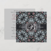 Fractal Fantasy Sky Monogram Weddenschap Kaart (Voorkant / Achterkant)