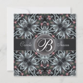 Fractal Fantasy Sky Monogram Weddenschap Kaart (Voorkant)