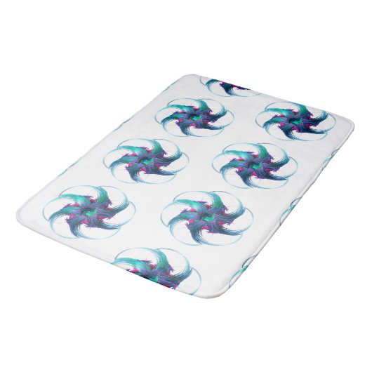 Fractal Fantasy Swirls Bath Mat (Gekanteld)