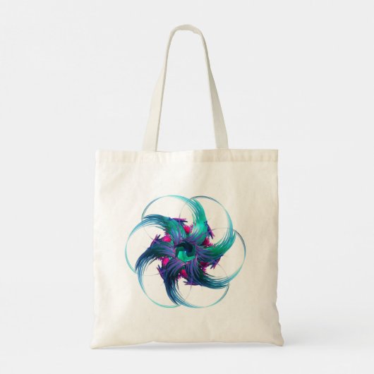Fractal Fantasy Swirls Budget Canvas tas (Achterkant)