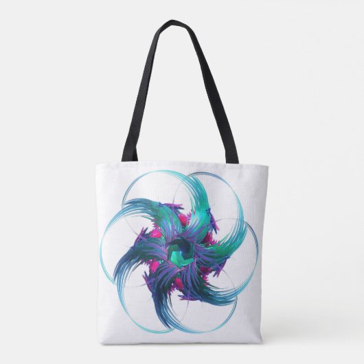 Fractal Fantasy Swirls Canvas tas (Achterkant)
