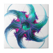 Fractal Fantasy Swirls Ceramic Tegel Tegeltje (Voorkant)