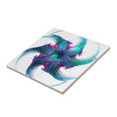 Fractal Fantasy Swirls Ceramic Tegel Tegeltje (Zijkant)