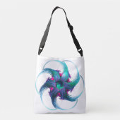 Fractal Fantasy Swirls Crossbody Bag Tas (Achterkant)