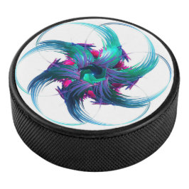 Fractal Fantasy Swirls Hockey Puck