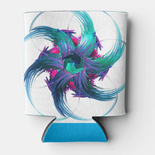 Fractal Fantasy Swirls Koelbox Blikjeskoeler (Voorkant)