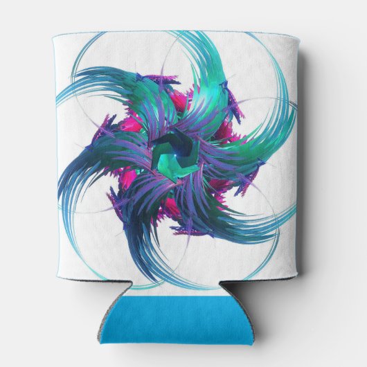 Fractal Fantasy Swirls Koelbox Blikjeskoeler (Achterkant)