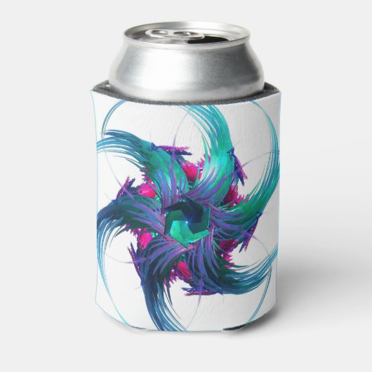 Fractal Fantasy Swirls Koelbox Blikjeskoeler (Blikje Achterkant)