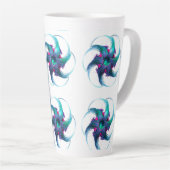 Fractal Fantasy Swirls Latte Mok (Rechterhoek)