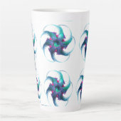 Fractal Fantasy Swirls Latte Mok (Voorkant)