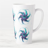 Fractal Fantasy Swirls Latte Mok (Rechts)