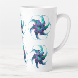Fractal Fantasy Swirls Latte Mok