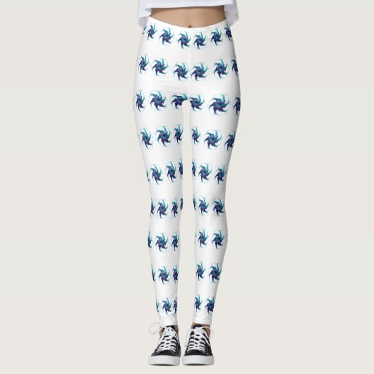 Fractal Fantasy Swirls Leggings (Voorkant)