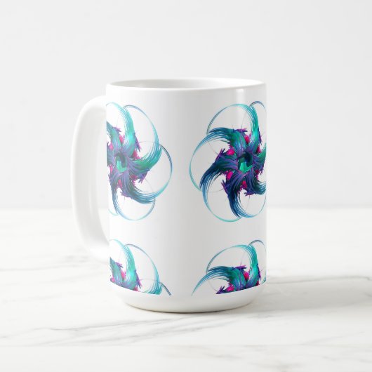 Fractal Fantasy Swirls Mok (Voorkant links)