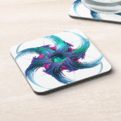 Fractal Fantasy Swirls Onderzetters (Linkerzijde)
