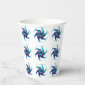 Fractal Fantasy Swirls Paper Cups Papieren Bekers (Voorkant)