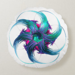 Fractal Fantasy Swirls Round Pillow Rond Kussen