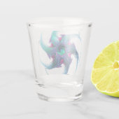 Fractal Fantasy Swirls Shot Glass Shot Glas (Achterkant)