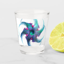 Fractal Fantasy Swirls Shot Glass Shot Glas