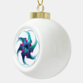 Fractal Fantasy Swirls Snowflake Ornament (Rechts)