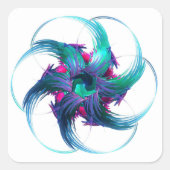 Fractal Fantasy Swirls Sticker (Voorkant)