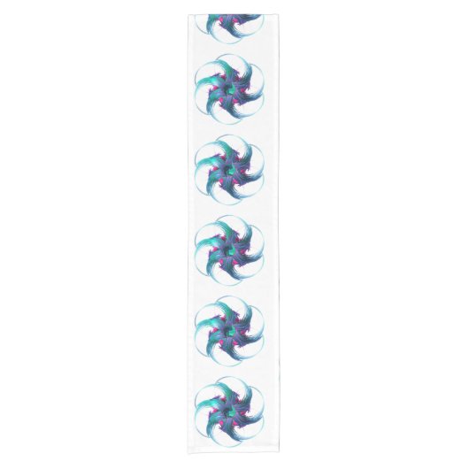 Fractal Fantasy Swirls Table Runner Korte Tafelloper (Voorkant)
