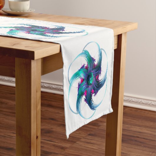 Fractal Fantasy Swirls Table Runner Korte Tafelloper (Voorbeeld)