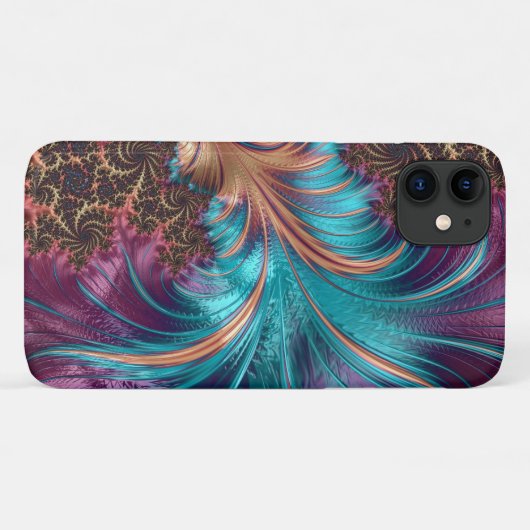 Fractal Feather Case-Mate iPhone Case (Achterkant (horizontaal))