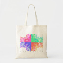 Fractal Feather Flower Tote Bag