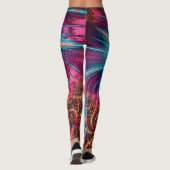 Fractal Feather Swirl Leggings (Achterkant)