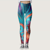 Fractal Feather Swirl Leggings (Voorkant)