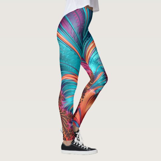 Fractal Feather Swirl Leggings (Rechts)