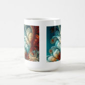 Fractal Feathers Classic Mok, 15 oz Koffiemok (Center)