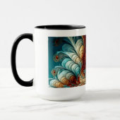 Fractal Feathers Combo Mok, 15 oz Mok (Links)