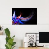 Fractal Feathers Design Poster (Thuiskantoor)